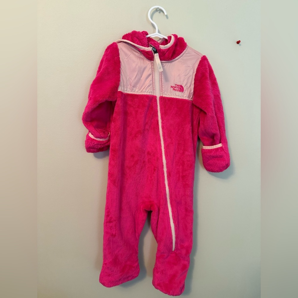 The North Face Pink Fuzzy Winter Bodysuit
